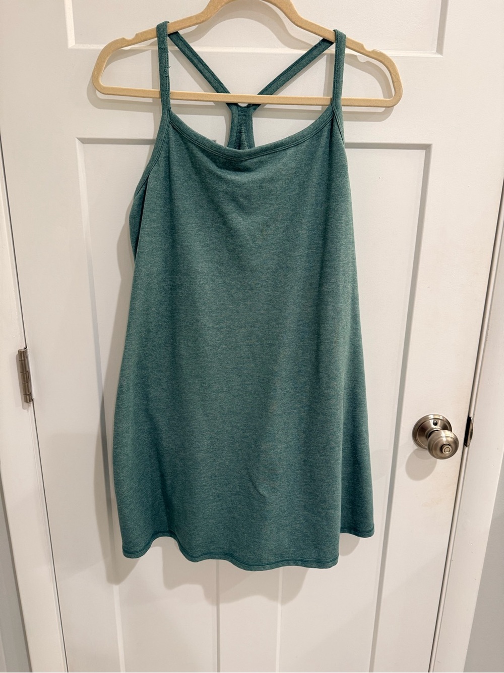 aerie Green Teal Crisscross Back Tank Dress